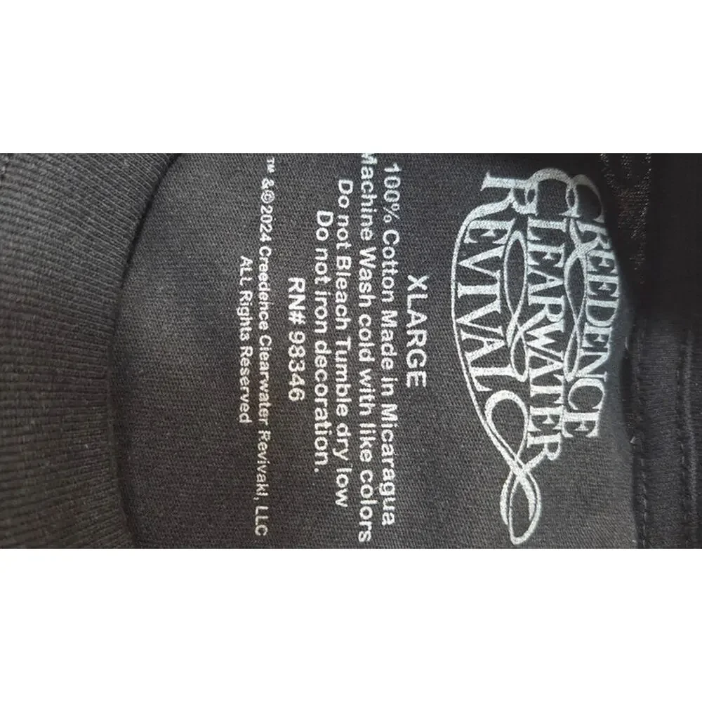 Creedence Clearwater Revival CCR Graphic T-Shirt Band Tee Black Men's XL nwot